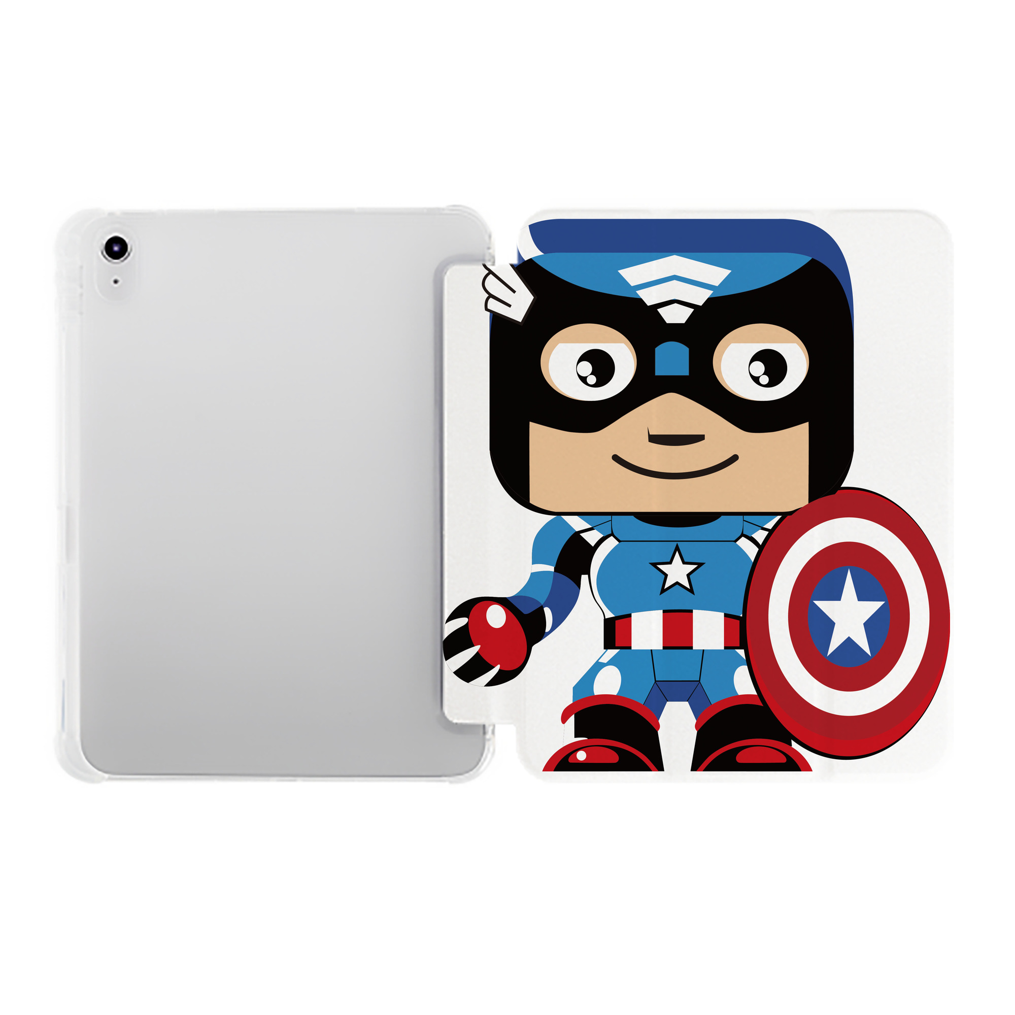 （画像用） アベンジャーズ The Avengers IPad ケース ペン収納付き 三つ折りスタンド PUレザー×シリコン 対応機種9.5/10.5/10.9インチ